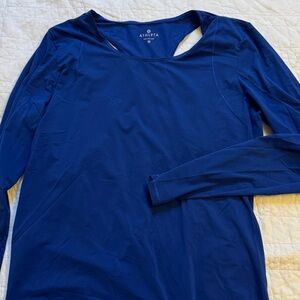 Athleta Women's Vibrant Blue Long Sleeve Tee